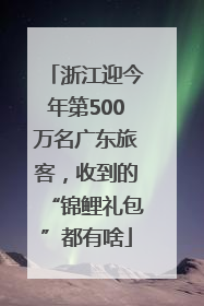 浙江迎今年第500万名广东旅客，收到的“锦鲤礼包”都有啥