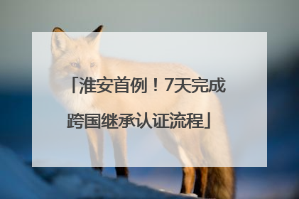 淮安首例！7天完成跨国继承认证流程