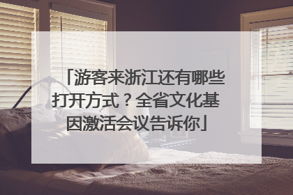 游客来浙江还有哪些打开方式？全省文化基因激活会议告诉你