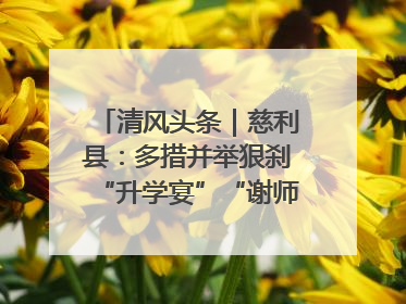 清风头条｜慈利县：多措并举狠刹“升学宴”“谢师宴”歪风