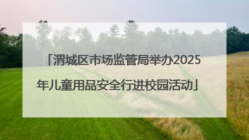 渭城区市场监管局举办2025年儿童用品安全行进校园活动