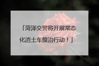 菏泽交警将开展常态化渣土车整治行动！