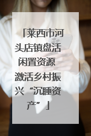 莱西市河头店镇盘活闲置资源 激活乡村振兴“沉睡资产”