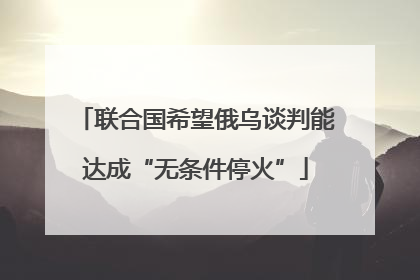 联合国希望俄乌谈判能达成“无条件停火”