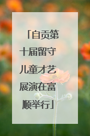 自贡第十届留守儿童才艺展演在富顺举行