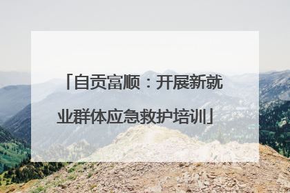 自贡富顺：开展新就业群体应急救护培训