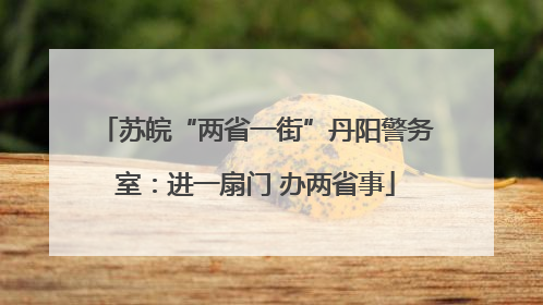 苏皖“两省一街”丹阳警务室：进一扇门 办两省事
