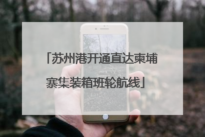 苏州港开通直达柬埔寨集装箱班轮航线