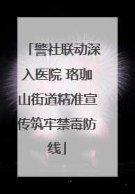 警社联动深入医院 珞珈山街道精准宣传筑牢禁毒防线