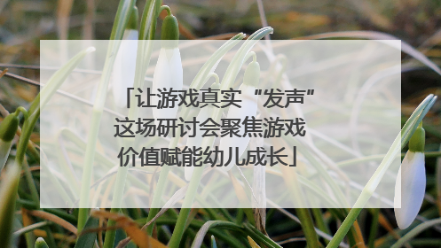 让游戏真实“发声” 这场研讨会聚焦游戏价值赋能幼儿成长