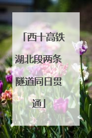 西十高铁湖北段两条隧道同日贯通
