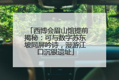 西博会眉山馆提前揭秘：可与数字苏东坡同屏吟诗，漫游江口沉银遗址