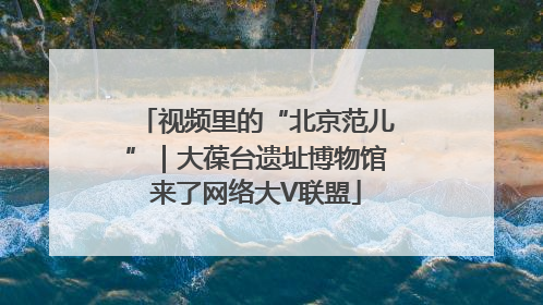 视频里的“北京范儿”｜大葆台遗址博物馆来了网络大V联盟