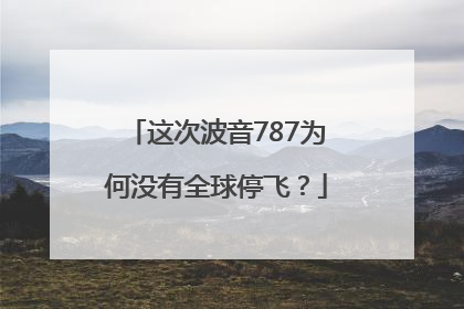 这次波音787为何没有全球停飞？
