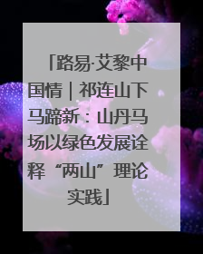 路易·艾黎中国情｜祁连山下马蹄新：山丹马场以绿色发展诠释“两山”理论实践