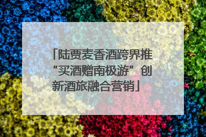 陆贾麦香酒跨界推“买酒赠南极游”创新酒旅融合营销