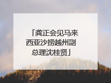 龚正会见马来西亚沙捞越州副总理沈桂贤