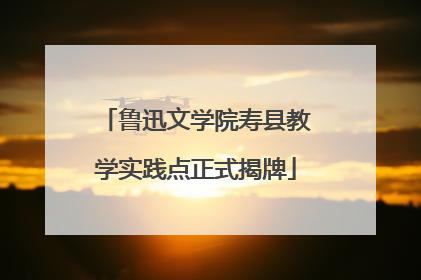 鲁迅文学院寿县教学实践点正式揭牌