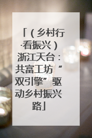 （乡村行·看振兴）浙江天台：共富工坊“双引擎”驱动乡村振兴路