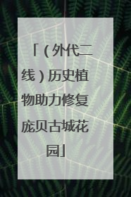 （外代二线）历史植物助力修复庞贝古城花园