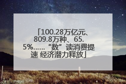 100.28万亿元、809.8万种、65.5%……“数”读消费提速 经济潜力释放