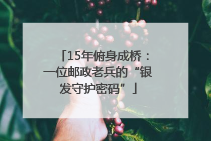 15年俯身成桥：一位邮政老兵的“银发守护密码”