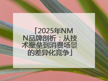 2025年NMN品牌剖析：从技术壁垒到消费场景的差异化竞争