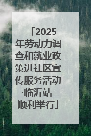 2025年劳动力调查和就业政策进社区宣传服务活动·临沂站 顺利举行