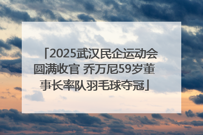 2025武汉民企运动会圆满收官 乔万尼59岁董事长率队羽毛球夺冠