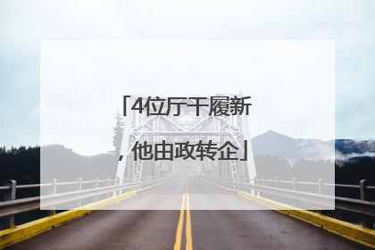 4位厅干履新，他由政转企