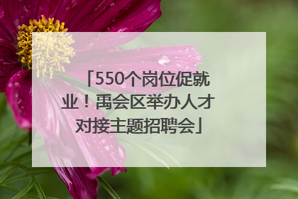 550个岗位促就业！禹会区举办人才对接主题招聘会