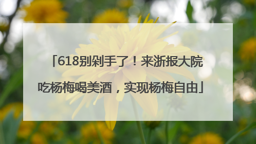 618别剁手了！来浙报大院吃杨梅喝美酒，实现杨梅自由